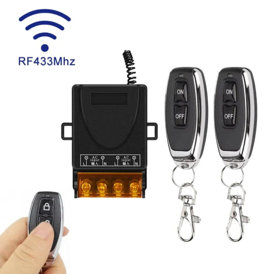 433MHz Wireless Remote Switch AC 75V-240V 30A Relay | GGBEE Wireless Relay Switch Oasis Select