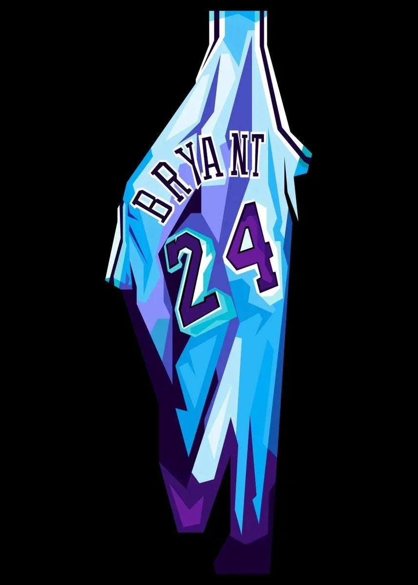 Basketball No. 24 Jersey Canvas Wall Art | Boys Room Decor