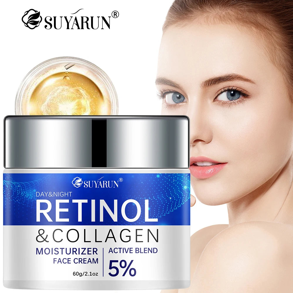 SUYARUN Retinol + Collagen Face Cream - Anti-Aging Wrinkle Reducer & Firming Moisturizer | Hydration Boost for Mature Skin. Peaceful Pleasures Health and Wellness