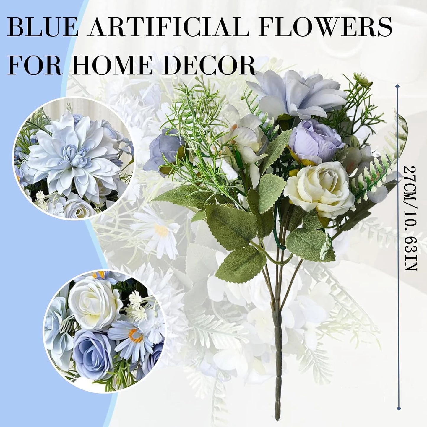 Artificial Silk Rose Flowers – Wedding & Home Décor (1/3 Pcs)