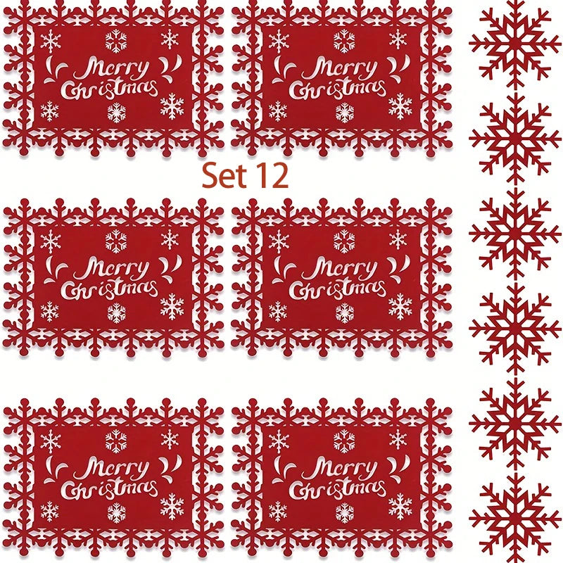 Felt Christmas placemats, coasters, hotel restaurants, family friendly placemats, Halloween felt placemats Peaceful Pleasures Health and Wellness Set 2 L