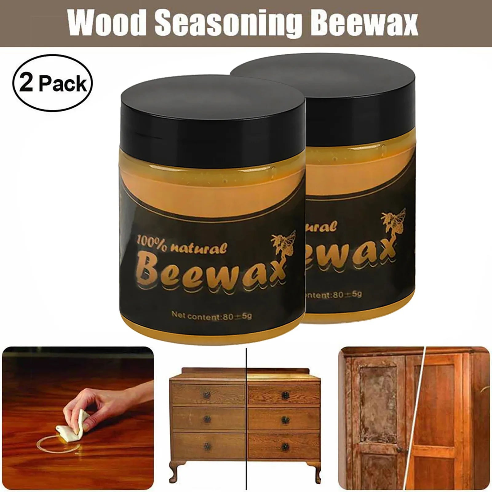 Wood Seasoning Beewax Organic Natural Pure Wax Furniture Care Maintenance Wax Wood Cleaning Polished Complete Solution Cleaning Peaceful Pleasures Health and Wellness