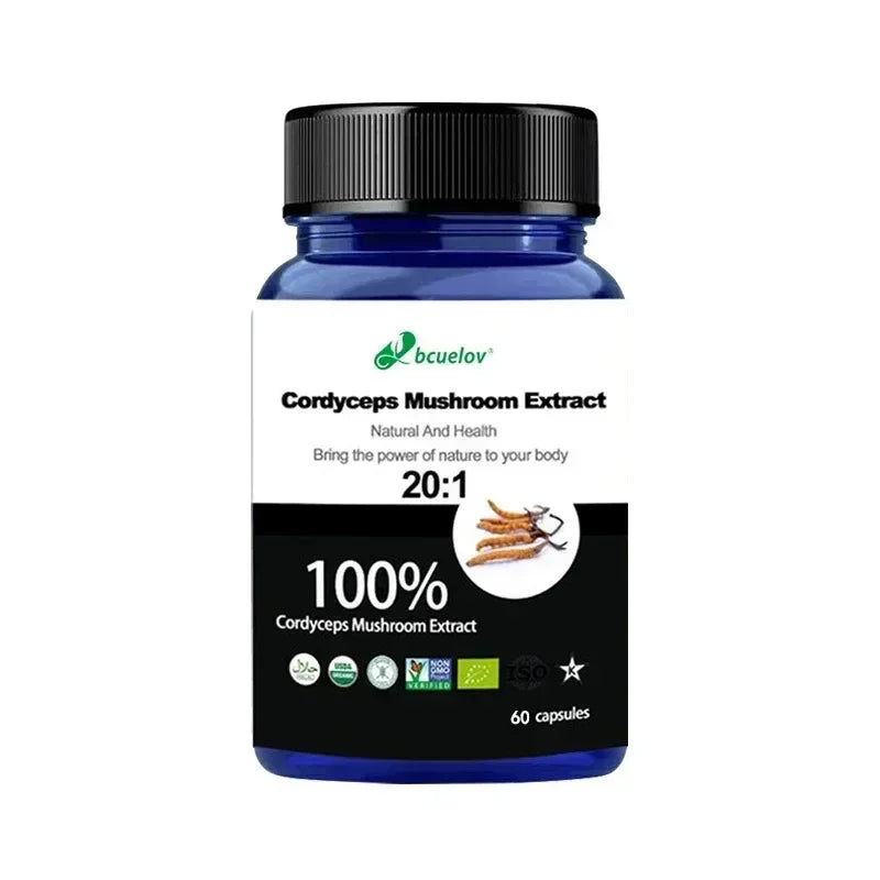 Pure Cordyceps Mushroom Extract – Energy & Immune Support Capsules