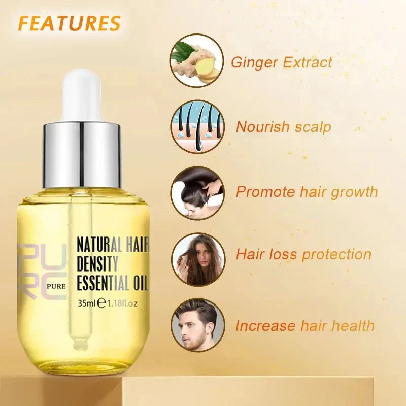 PURC Ginger Hair Oil – Nourish, Smooth & Repair Dry Hair 35ml