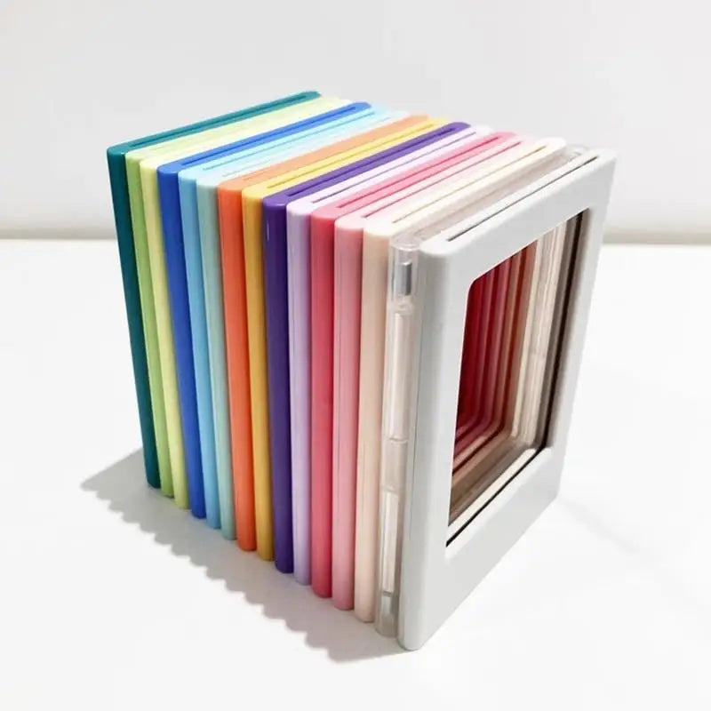 5PCS 3 Inch Magnetic Photo Frame Small Creative Magnet Picture Frames for Desktop Display Home Office Ornament Peaceful Pleasures Health and Wellness