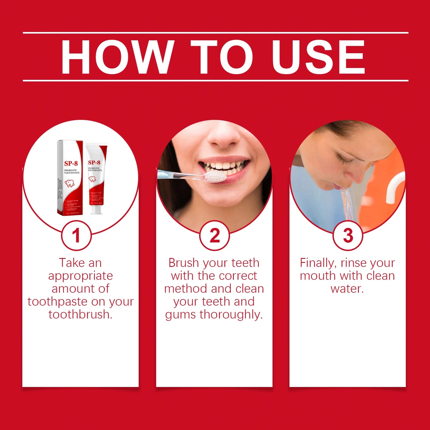 Probiotic Brightening White Toothpaste Removing Dental Plaque Preventing Tooth Decay Freshens Breath Cleaning Oral Toothpaste Peaceful Pleasures Health and Wellness