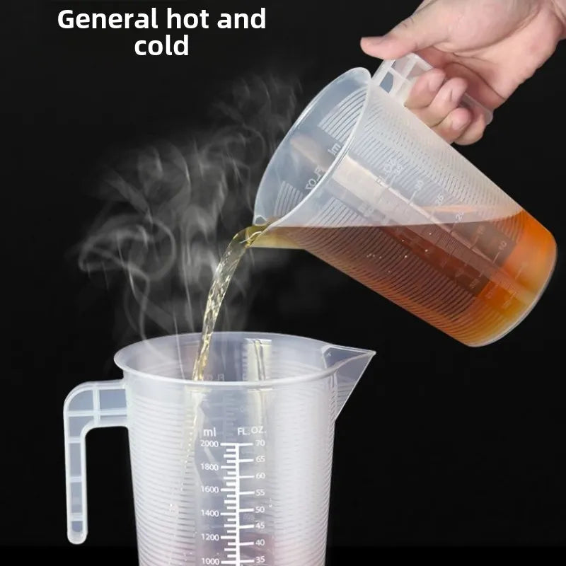 1000/5000ml Food grade Plastic Liquid Graduated Container Beaker Lidless Clear Thickened Restaurant Sustainable Measuring cups Peaceful Pleasures Health and Wellness