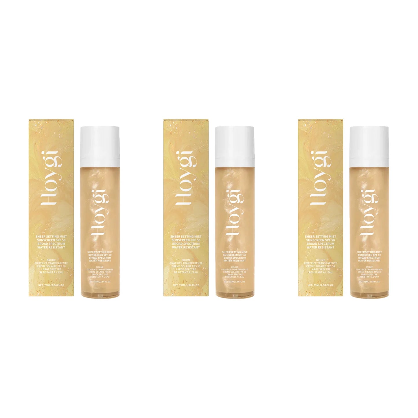 SPF 50+ Makeup Setting Spray – Oil Control & UV Protection Peaceful Pleasures Health and Wellness 3 x 75ml Boxed