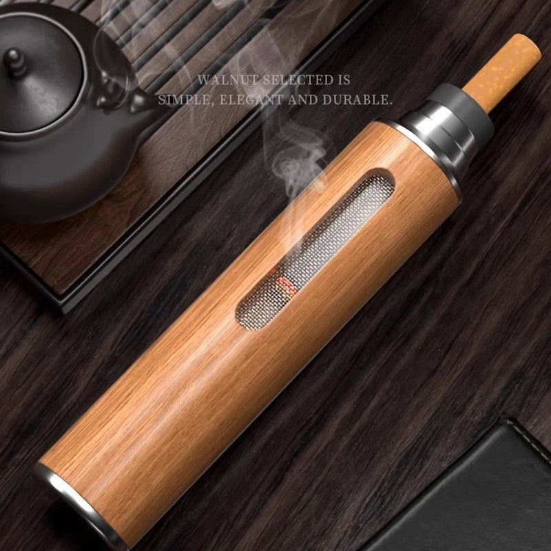 Wooden Car Ashtray – Anti-Ash Smokeless Cigarette Holder