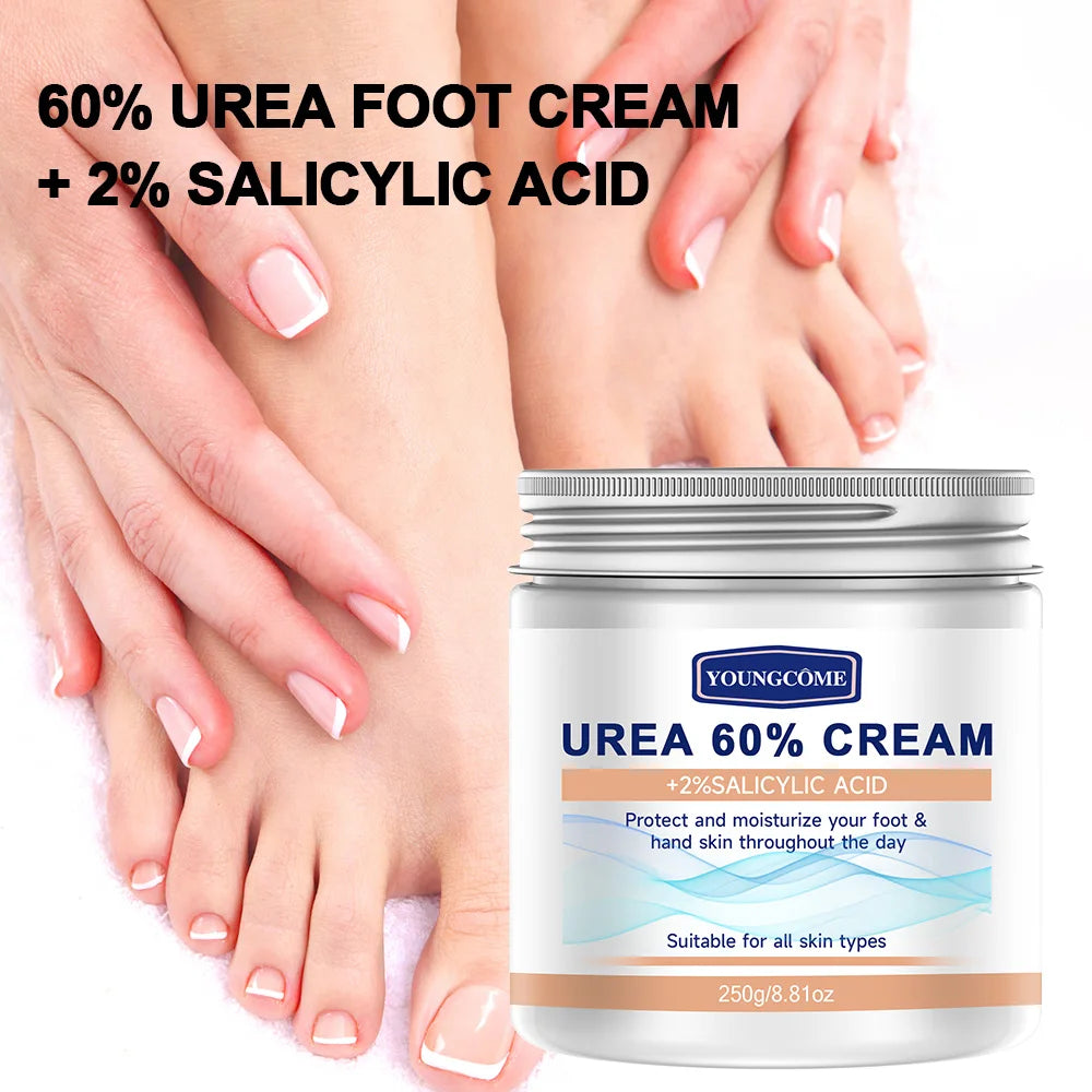 YOUNGCOME 250G Urea Cream with Salicylic Acid - Hydrating Hand Foot Cream for Dry Skin Care All Day 8.81OZ Peaceful Pleasures Health and Wellness