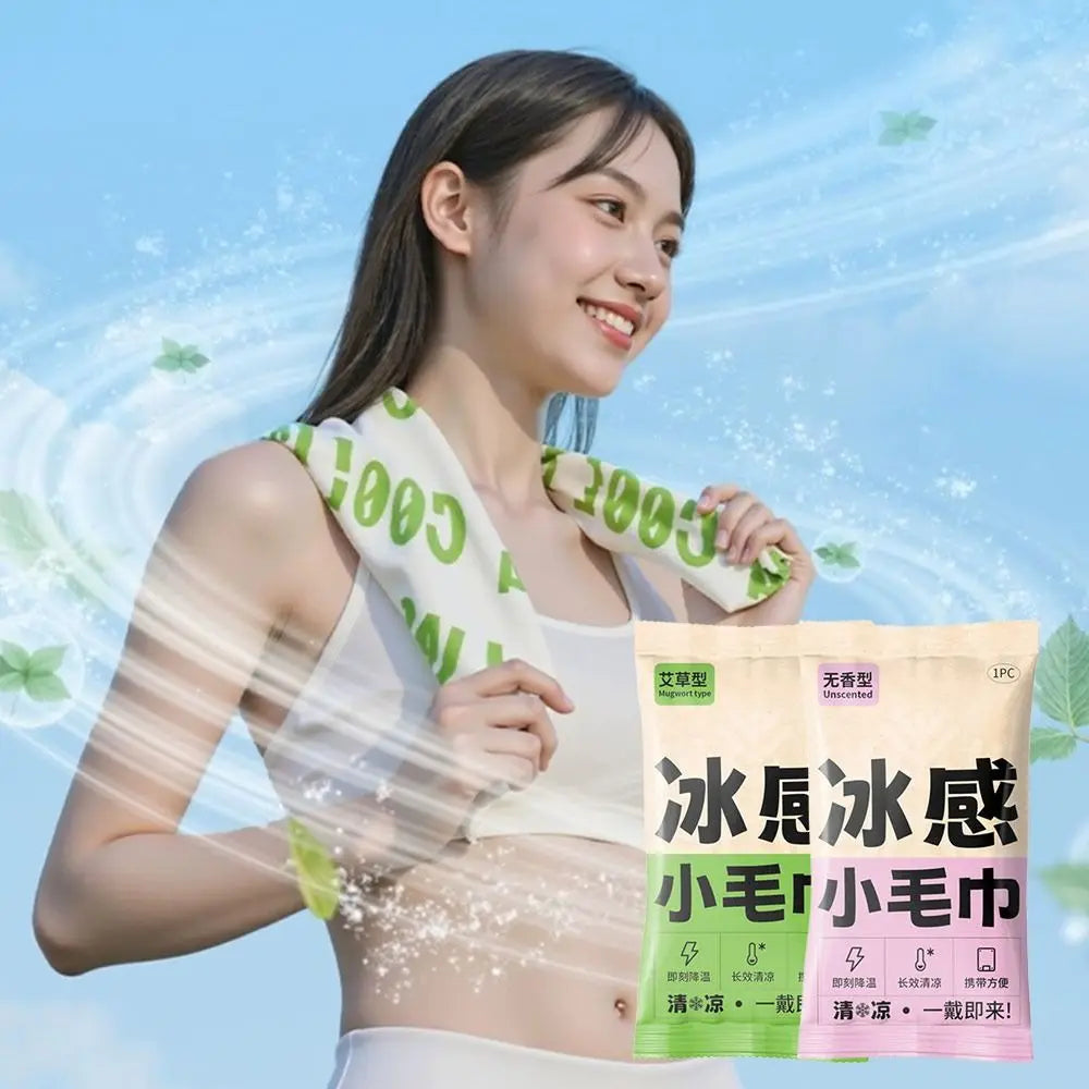 10Pcs New Non Woven Fabric Cooling Towel Breathable Disposable Sweat Wipes Quick Drying Sunstroke Prevention Ice Wipes Summer Peaceful Pleasures Health and Wellness