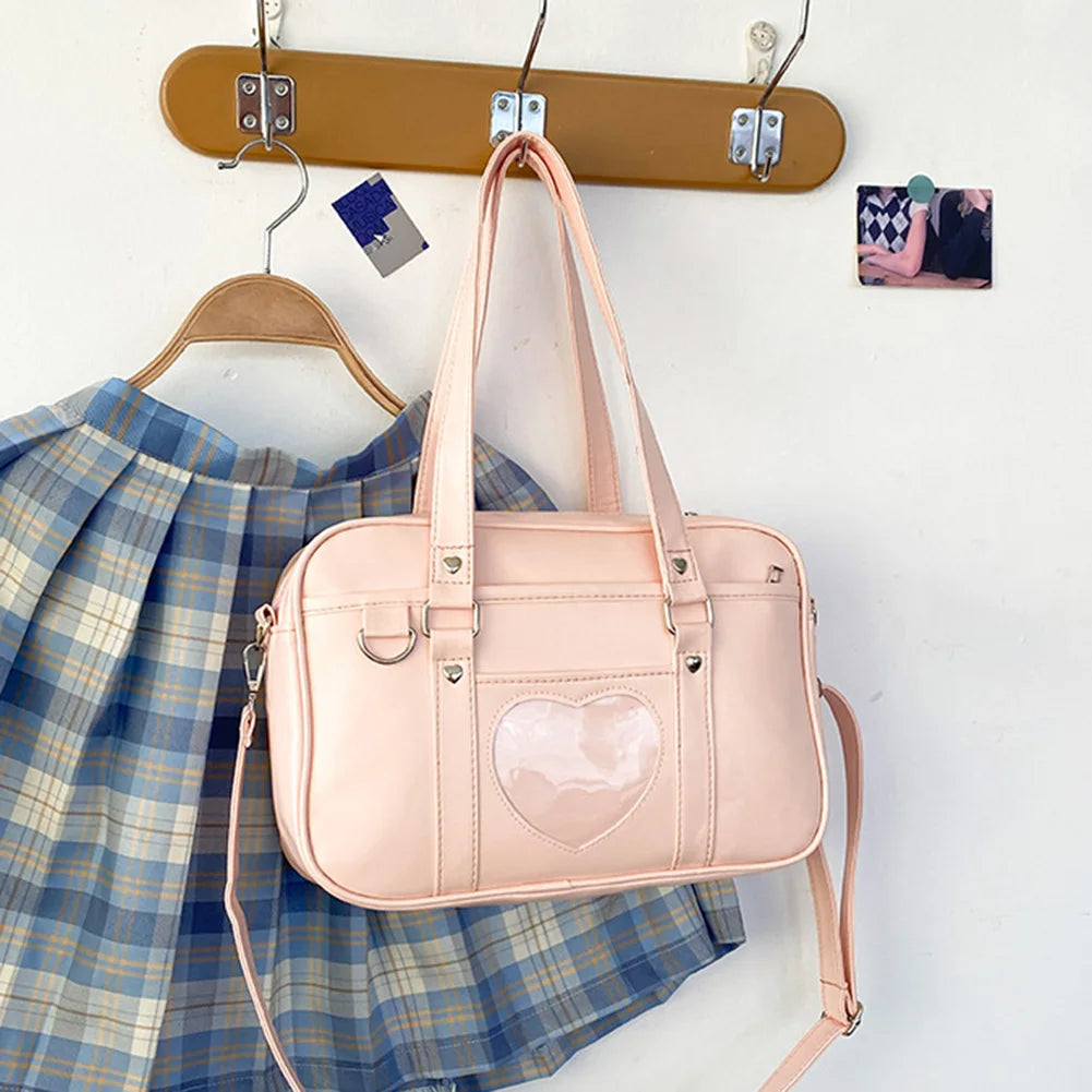 Heart Cross-Body Tote Bag for Teen Girls | Cute Shoulder Bag