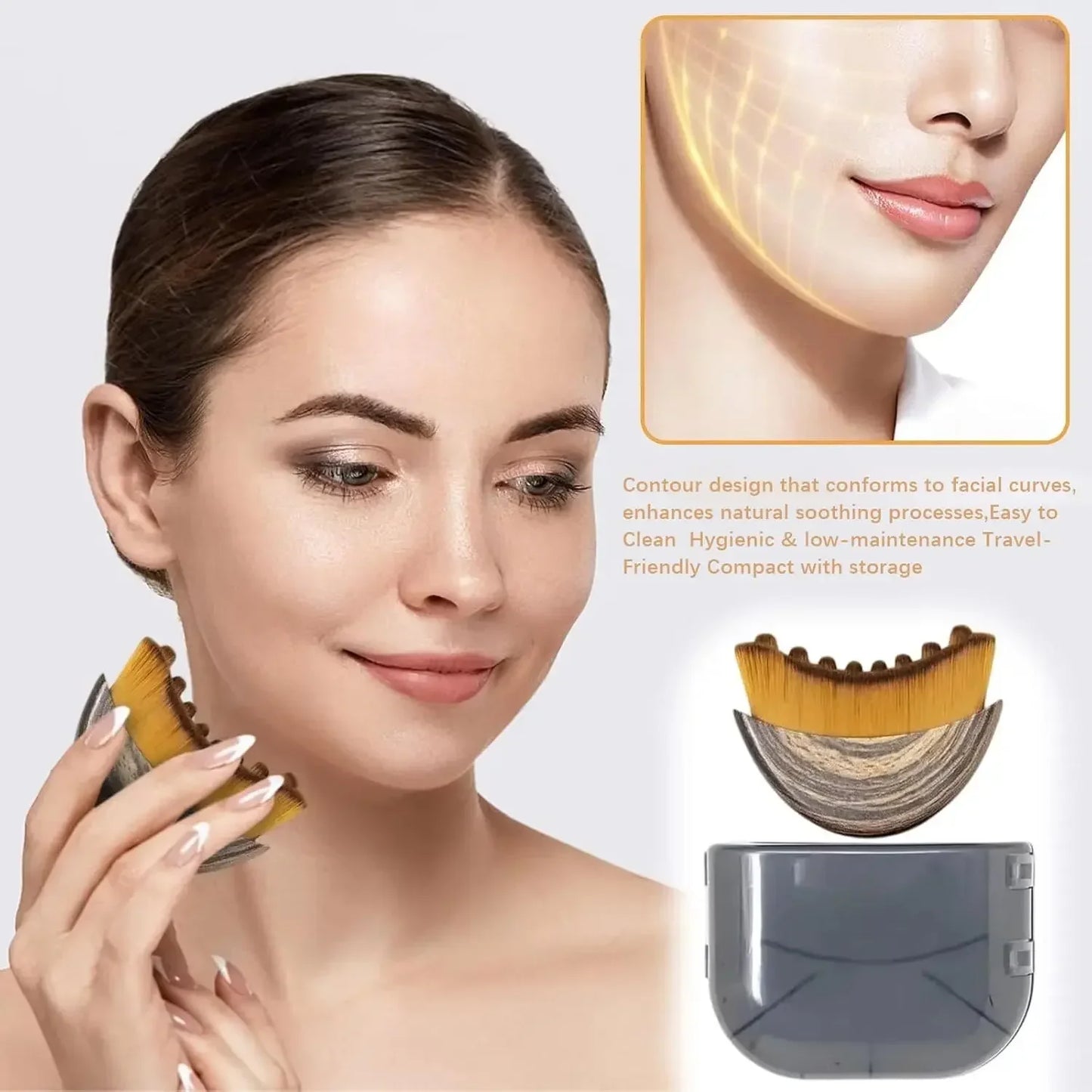 Face Contour Sculpting Brush – Jawline & Chin Massager