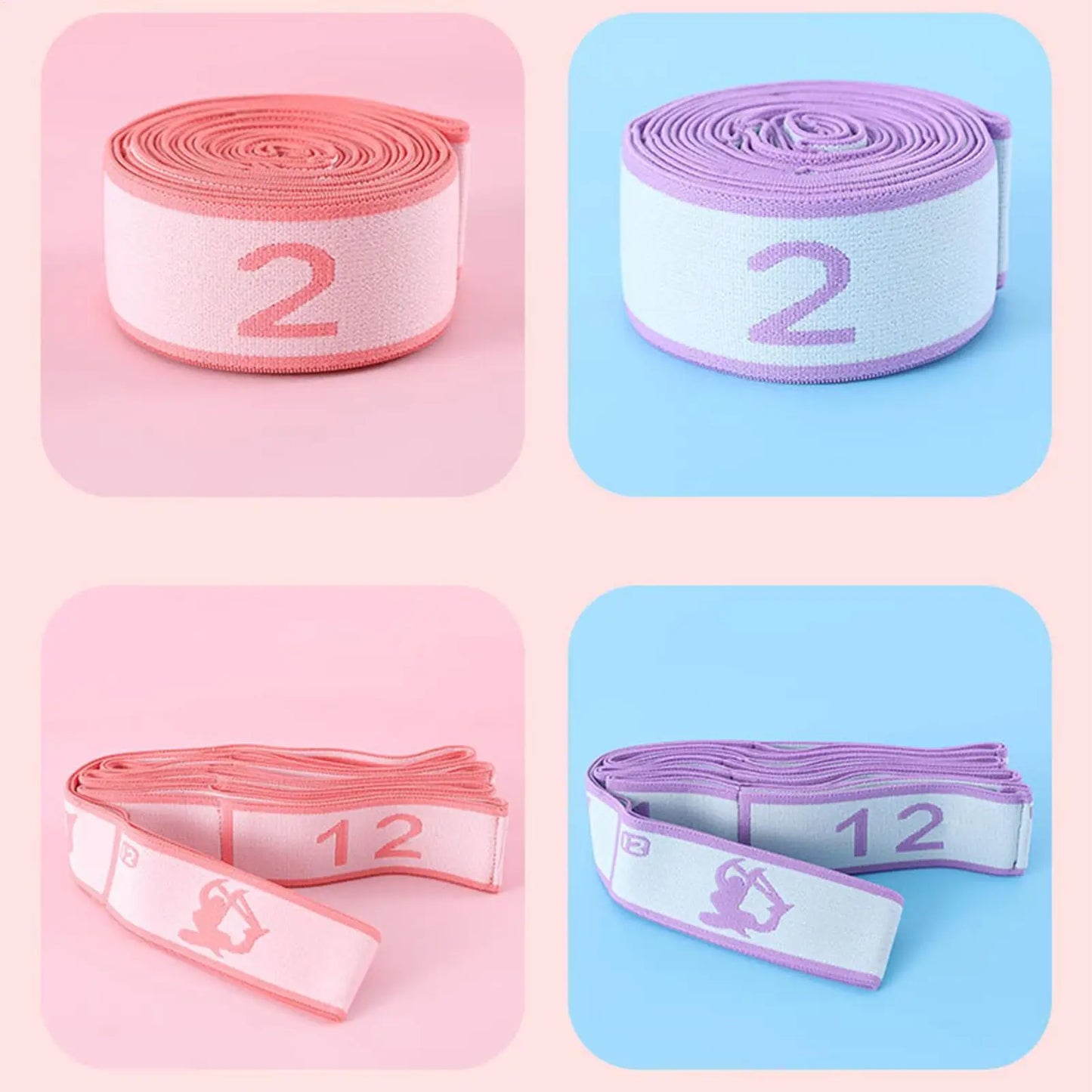 Numbered Resistance Band – Elastic Stretch Belt for Yoga & Fitness