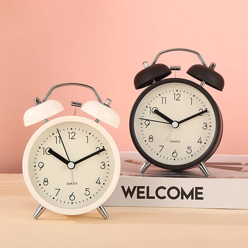 Twin-Bell Vintage Alarm Clock with Night Light | Luxfacigoo