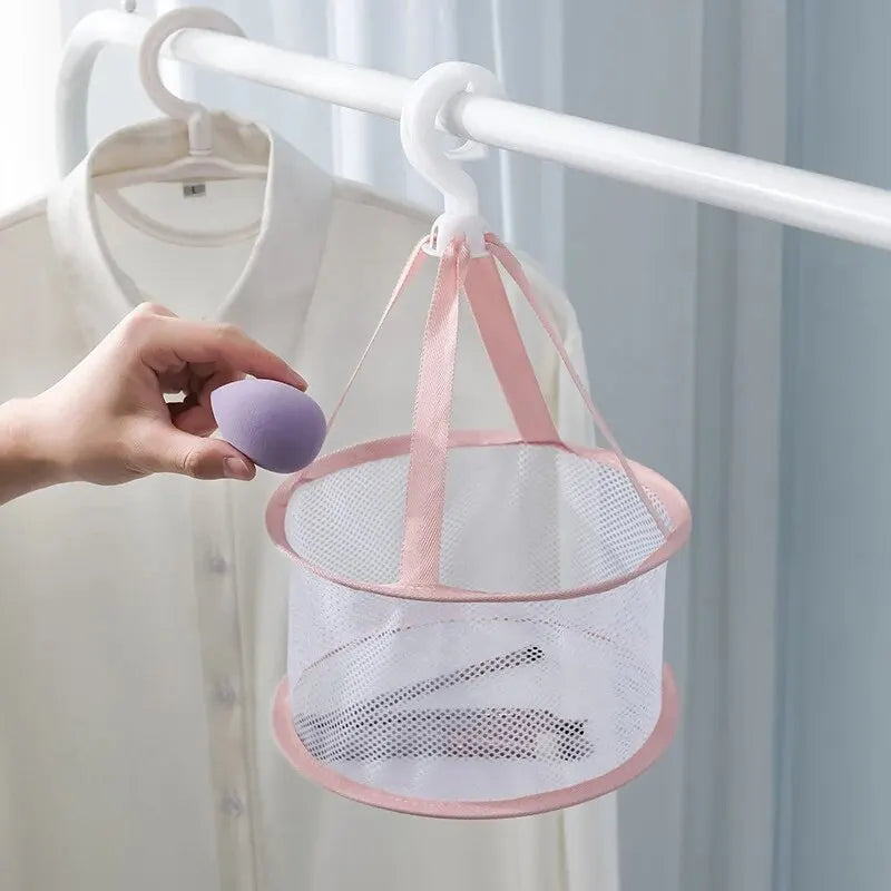 Makeup Brush Storage Powder Puff Drying Bag Mesh Pocket Anti Deformation Drying Clothes Mesh Basket Household Use Air Drying St Peaceful Pleasures Health and Wellness