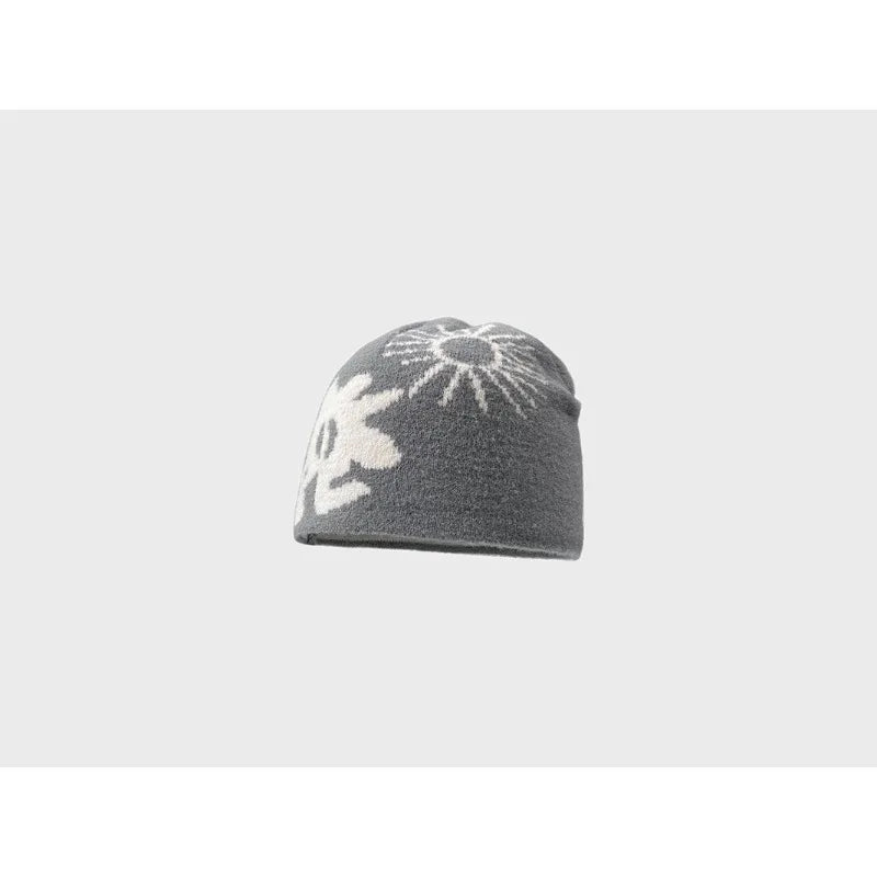 Jacquard Plush Knit Beanie | Unisex Winter Ski Hat