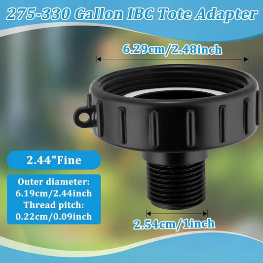 IBC Tank Adapter 2" Fine to 3/4" Garden Hose Thread Fitting IBC Tank Adapter Oasis Select