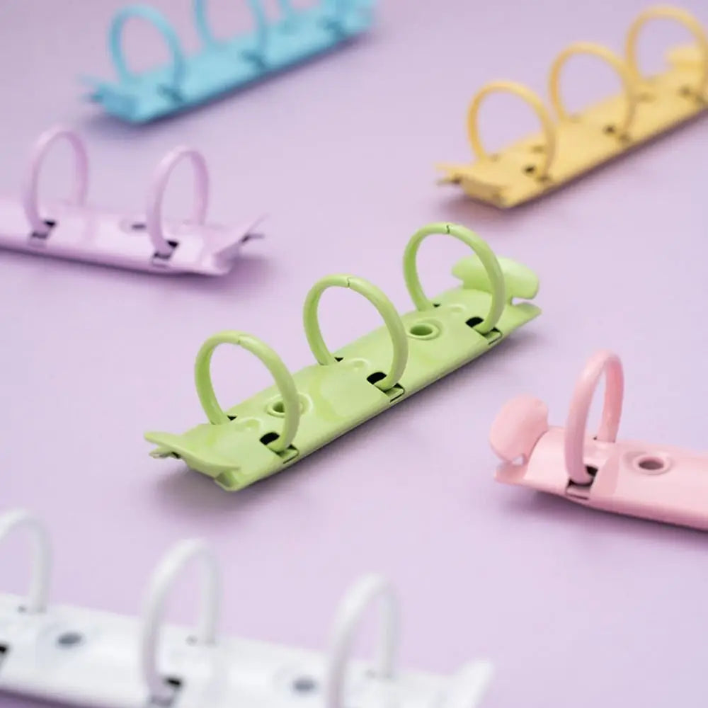 Colorful Detachable Metal Spiral Rings Binder Clip High Quality Diary A8 Paper Binder Clips DIY Album Loose Leaf Ring Office Peaceful Pleasures Health and Wellness