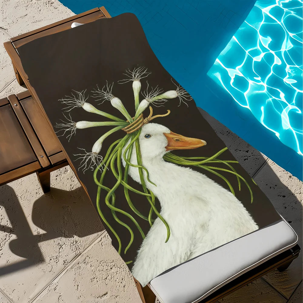 Quick-Dry Animal Print Beach Towel | Soft Microfiber Pool Towel Quick-Dry Beach Towel Peaceful Pleasures Health and Wellness z1 STJ40x70CM