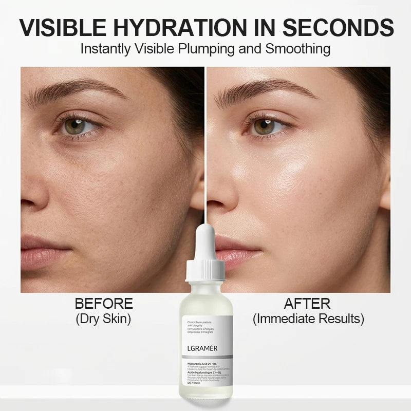 2% Hyaluronic Acid + B5 Serum with Ceramide Multivitamin Moisturizing Essence 30ml Soft Smooth Skin Facial Care Liquid Peaceful Pleasures Health and Wellness