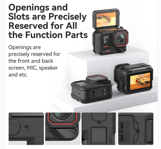 Insta360 Ace Pro 2 Silicone Case + Lens Cover & Neck Strap Camera Protective Case Oasis Select
