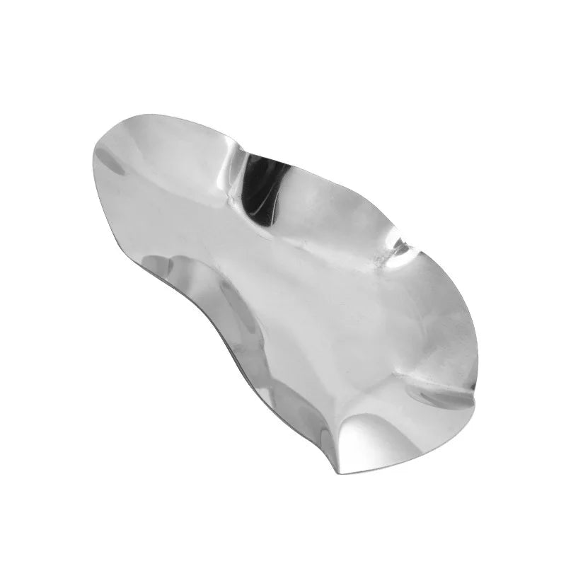 Stainless Steel Oyster Shell Plate | Seafood Serving Dish & Tray