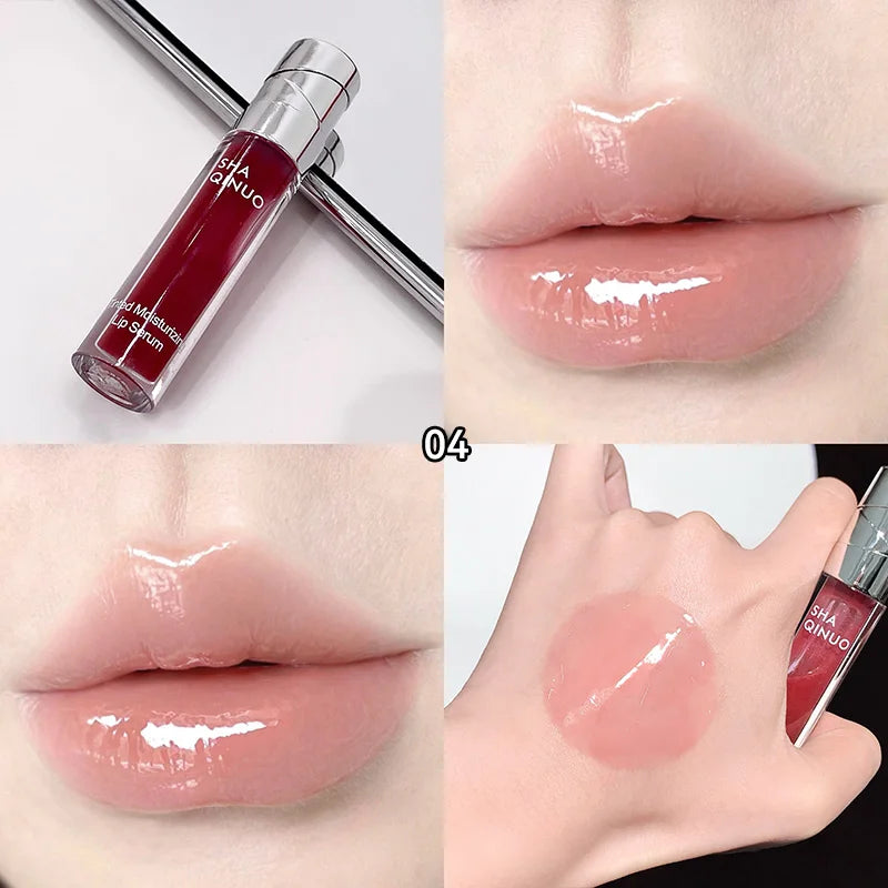 SHAQINUO Tinted Lip Serum | Glossy Mirror Finish Nude Lip Gloss
