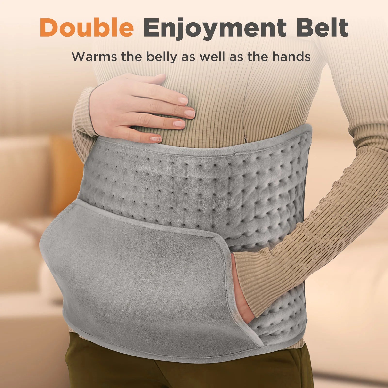 Home Electric Heating Pad Back Shoulder Office Winter Warming Blanket 10 Heat Thermal Mat Abdomen Period Menstrual Belt Peaceful Pleasures Health and Wellness