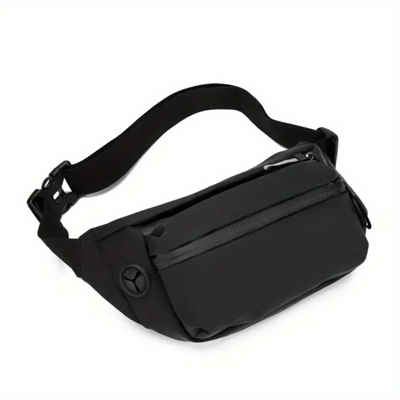 Casual Tactical Waist Bag With Zipper -Men'S Solid Multi-functional Storage for Outdoor Camping, Running, and Sports Training Peaceful Pleasures Health and Wellness