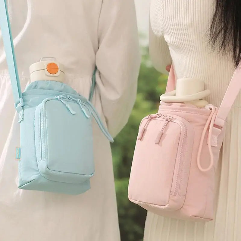 Insulated Water Bottle Bag with Adjustable Strap | Travel Sling