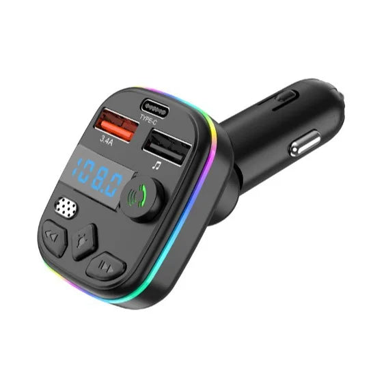 Bluetooth 5.0 Car FM Transmitter | Fast Charge & MP3 Player