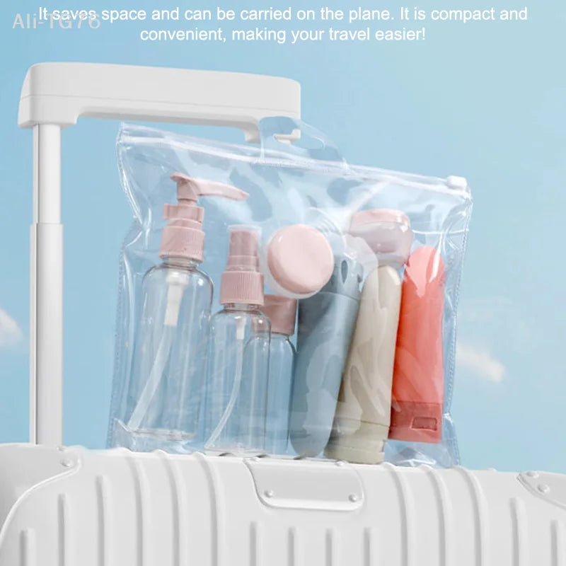 11-Piece Refillable Travel Bottles Set for Toiletries & Cosmetics