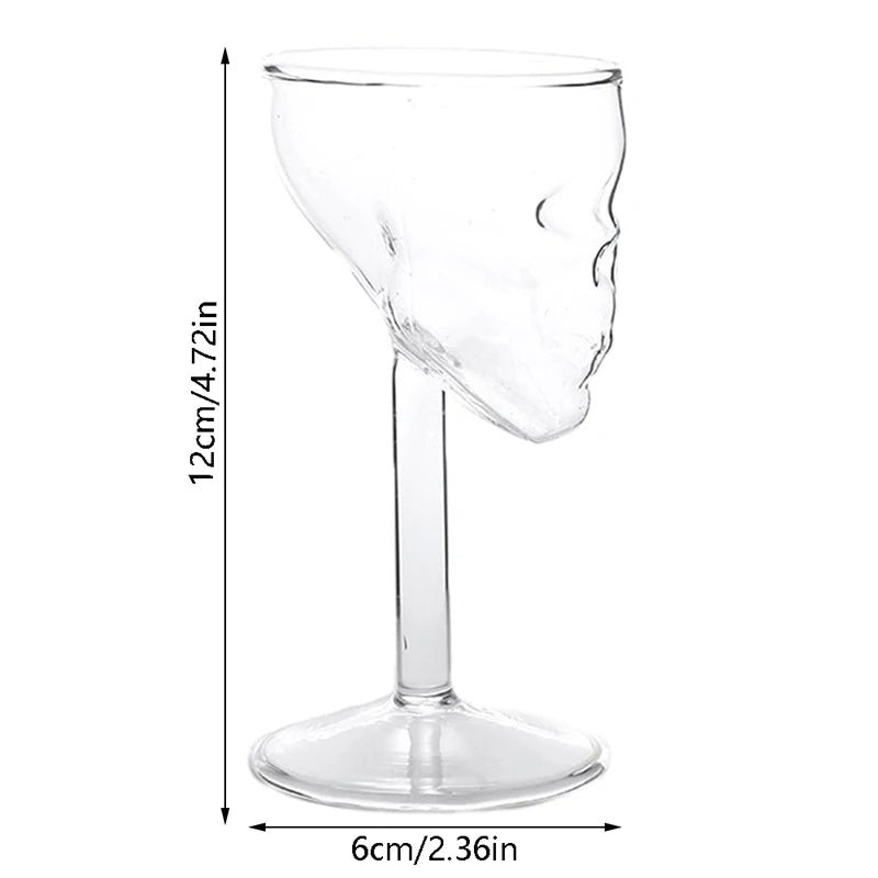 Skull Cocktail Glass | Gothic Beer Wine Whiskey Cup Bar Decor