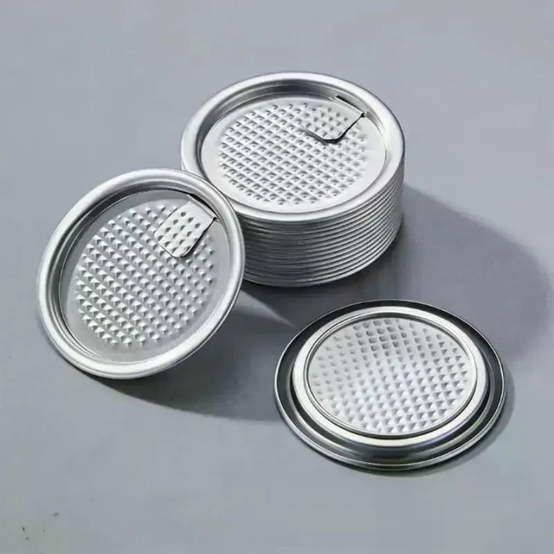 50pcs Aluminum Pull Ring Can Lids – Easy Open Soda Drink Covers
