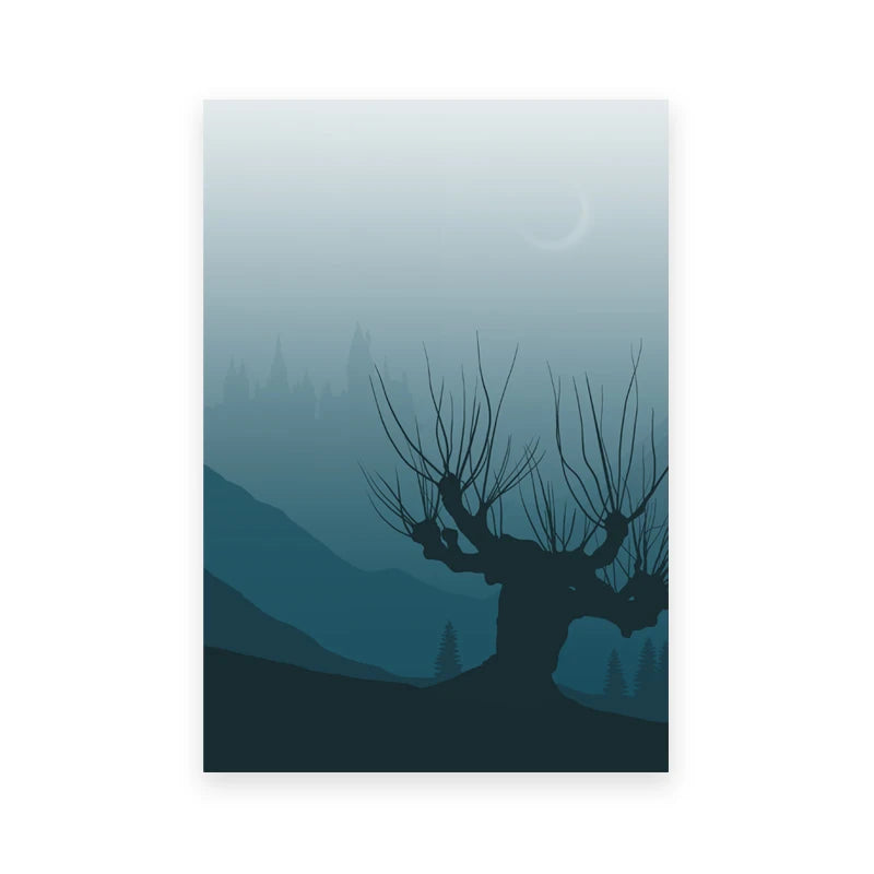 Hogwarts Castle Magic Wizard Canvas Wall Art | Kids Room Décor