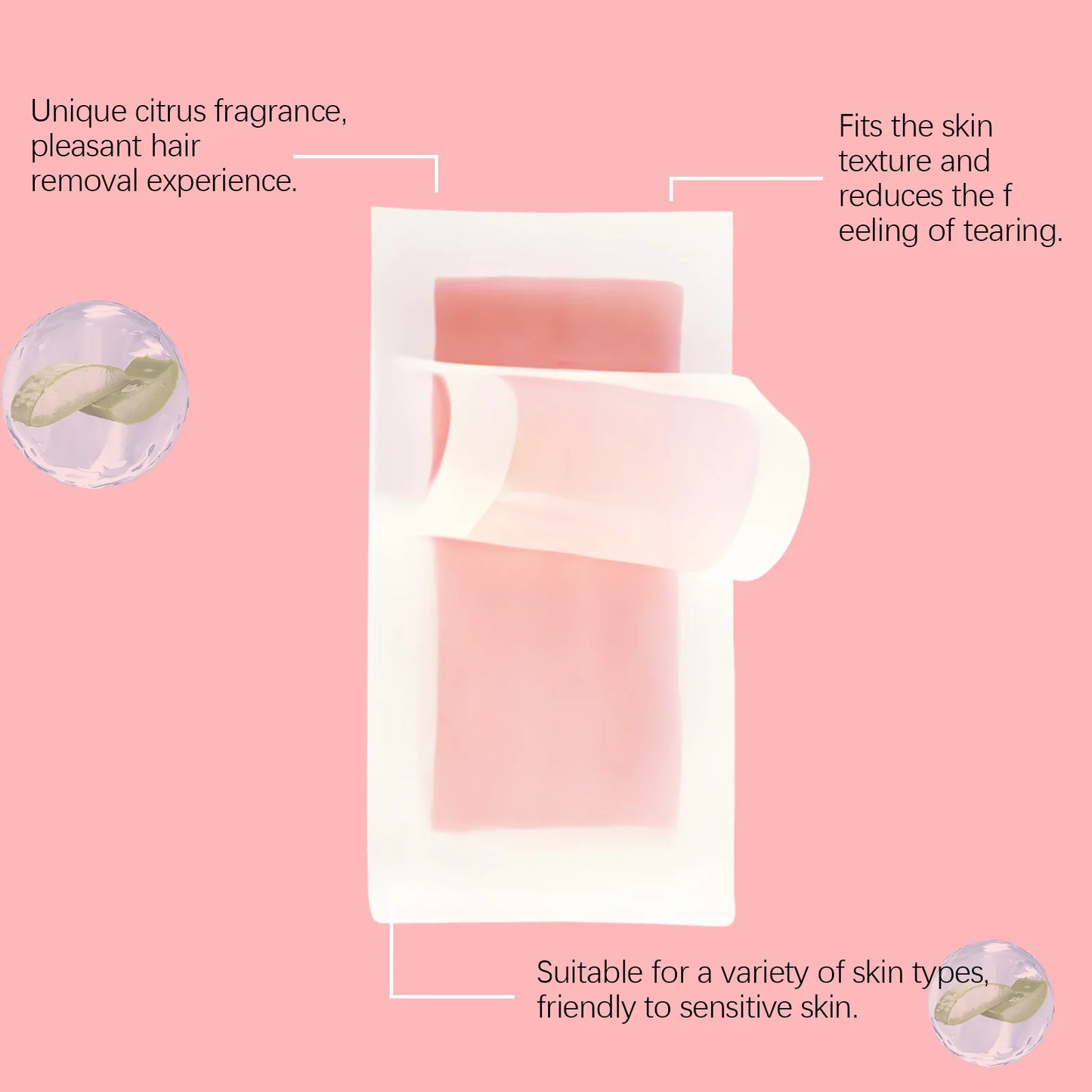 OceAura Painless Wax Strips – Face & Body Hair Removal 30pc