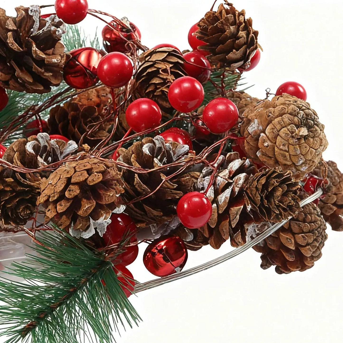 20 LED Christmas Fairy Lights with Pine Cones | Indoor & Outdoor