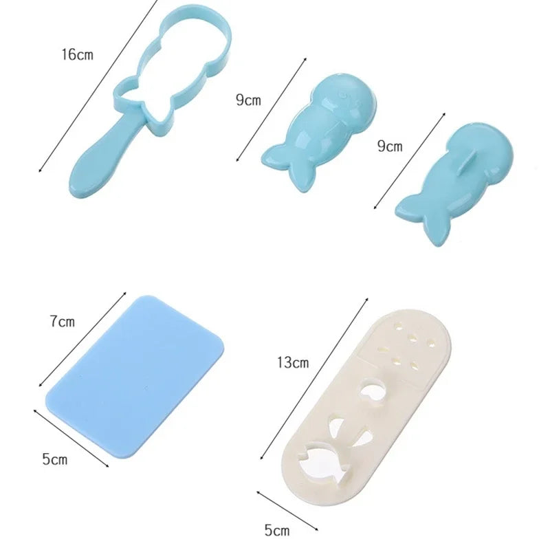 DIY Seal Style Rice Vegetable Roll Mold Commercial Sushi Mold Rice Bento Cutes Seal Shaped Rice Ball Mold Practical Baking Tools Peaceful Pleasures Health and Wellness 1 set