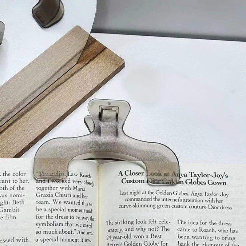 Frosted Transparent Book Page Holder Clip | Kawaii Desk Accessory