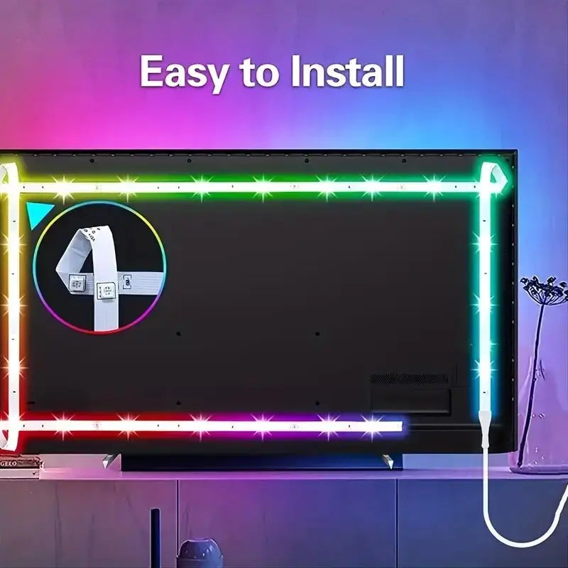 RUNTOIN RGB USB LED Strip Lights 5m–20m | 44-Key Remote