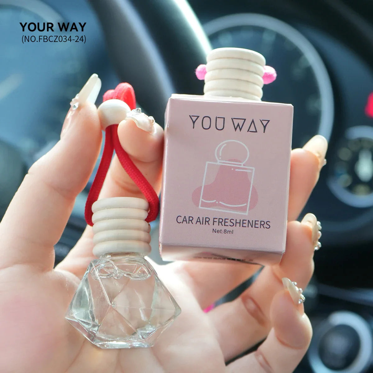 FORMBO Hanging Rope Car Air Freshener – Lasting Scent