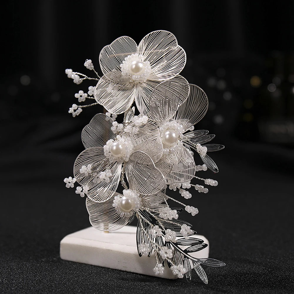 Handmade Wedding Headpieces Pearl Decoration Hair Band for Women Girls Bridal Bridesmaid Wedding Hair Decoration Peaceful Pleasures Health and Wellness Style 2