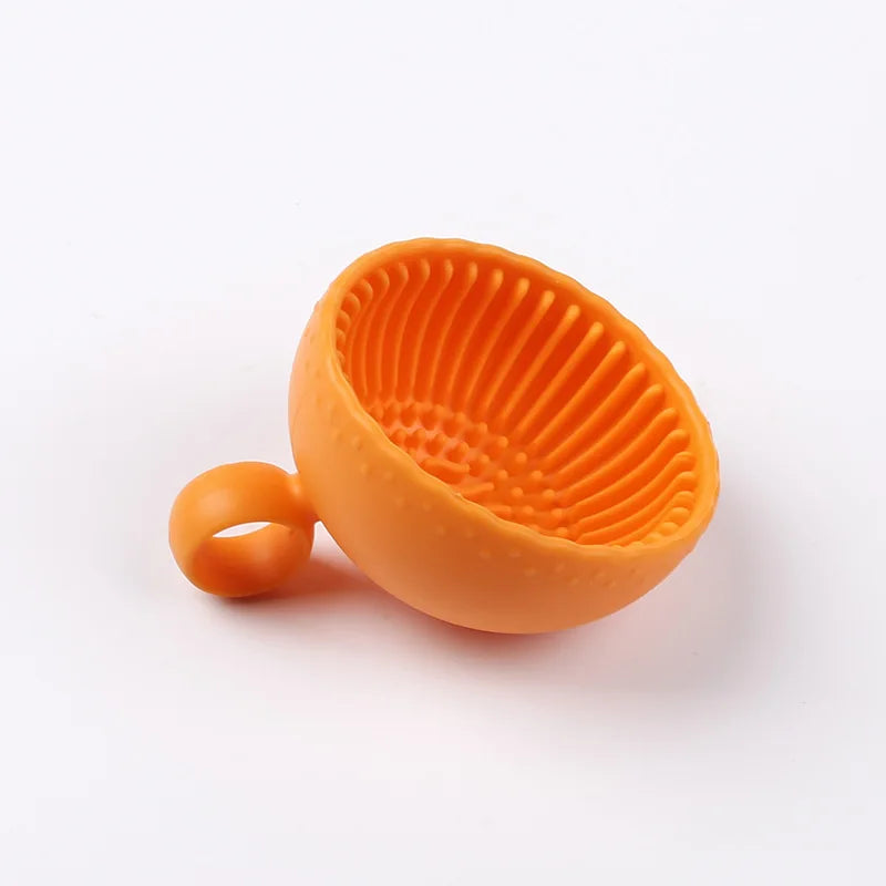 Makeup Brush Cleaning Bowl & Silicone Scrubber Pad
