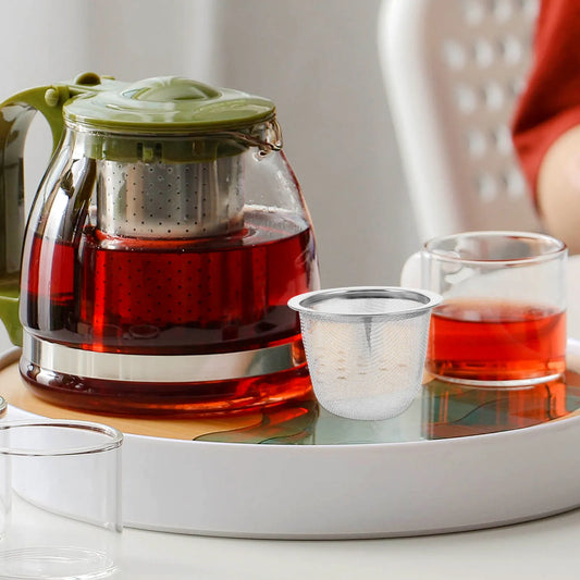 2Pcs Stainless Steel Tea Infuser Strainer Reusable Mesh Filter for Teapot Kettle Cup Home Tea Room Restaurant Daily Use Peaceful Pleasures Health and Wellness Default Title