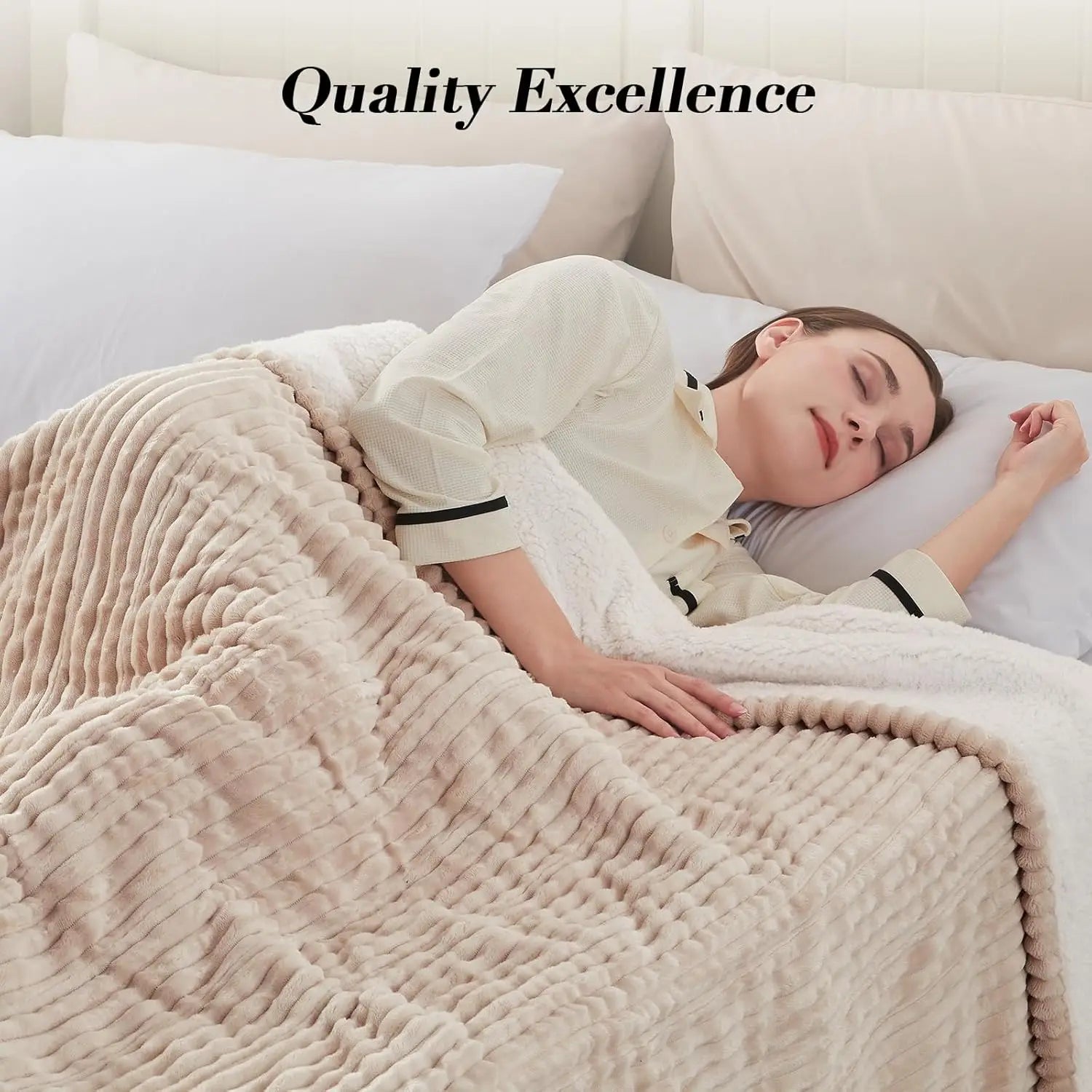 Queen Electric Blanket – Reversible Flannel & Sherpa Peaceful Pleasures Health and Wellness