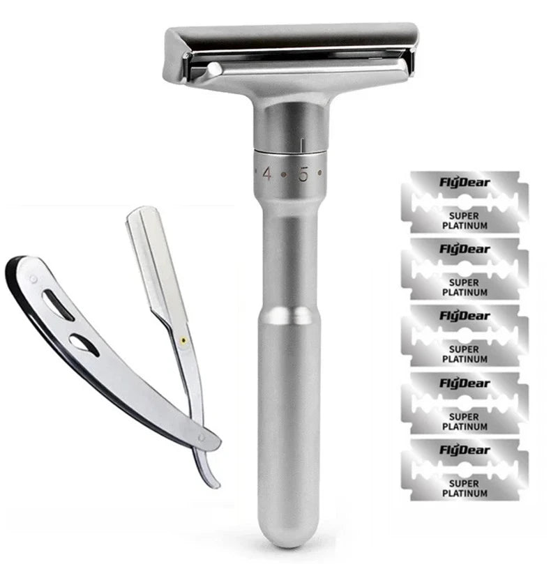 Adjustable Safety Razor – Stainless Steel Men's Shaving Tool