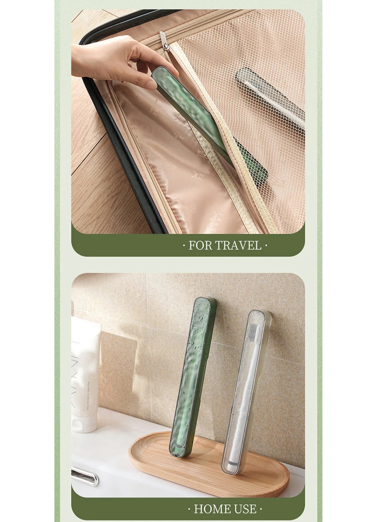 1PCS Travel Portable Toothbrush Storage Box Bathroom Accessories Protector Cover Outdoor Camping Travel Toothbrush Organizer Peaceful Pleasures Health and Wellness