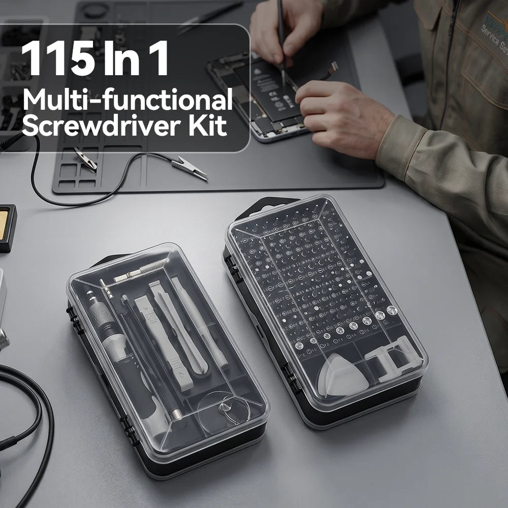 115-in-1 Precision Screwdriver Set Multifunctional Magnetic Screwdriver Sets Computer PC Mobile Phone Equipment Repair Tool Kits Peaceful Pleasures Health and Wellness