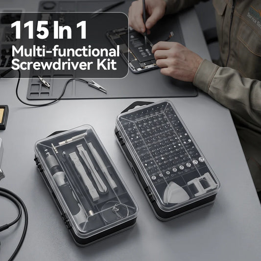 115-in-1 Precision Screwdriver Set Multifunctional Magnetic Screwdriver Sets Computer PC Mobile Phone Equipment Repair Tool Kits Peaceful Pleasures Health and Wellness